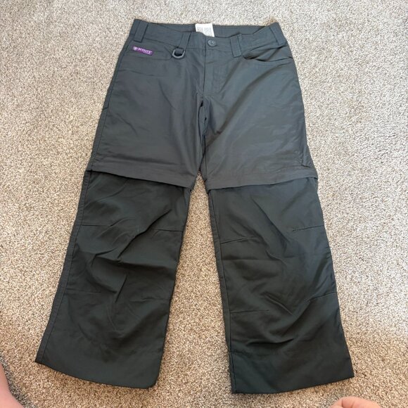 Boy Scouts of Canada Pants Trousers Zip Off Shorts Size 12 Kids Grey - Picture 1 of 10